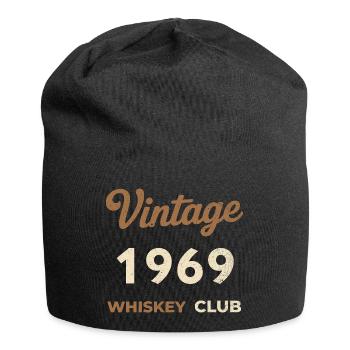 Millésime 1969 – Whiskey Club Rétro Année de naissance - Bonnet en jersey - noir - Devant