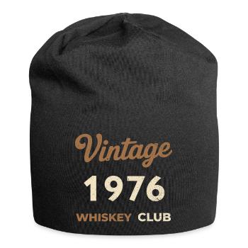 Millésime 1976 – Whiskey Club Rétro Année de naissance - Bonnet en jersey - noir - Devant