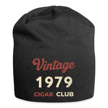 Vintage 1979 Cigar Club Retro Geburtsjahr Geschenk - Jersey-Beanie - Schwarz - Vorne