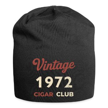 Vintage 1972 Cigar Club Retro Geburtsjahr Geschenk - Jersey-Beanie - Schwarz - Vorne