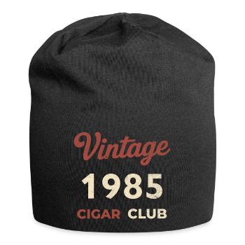 Vintage 1985 Cigar Club Rétro Naissance Année Cadeau - Bonnet en jersey - noir - Devant