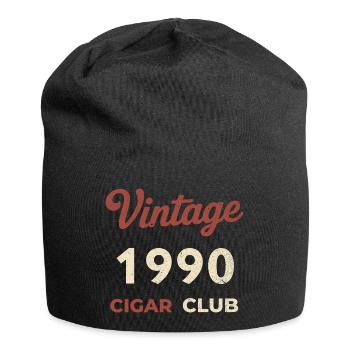 Vintage 1990 Cigar Club Retro Geburtsjahr Geschenk - Jersey-Beanie - Schwarz - Vorne