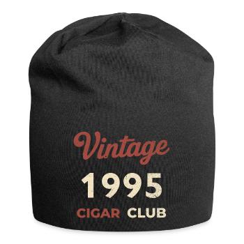 Vintage 1995 Cigar Club Retro Birth Year Gift - Jersey Beanie - black - Front