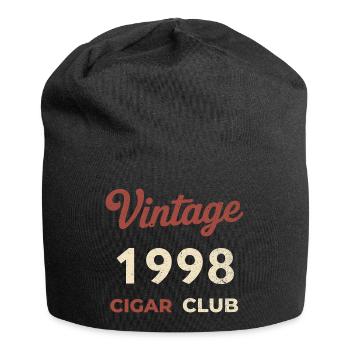 Vintage 1998 Cigar Club Retro Birth Year Gift - Jersey Beanie - black - Front