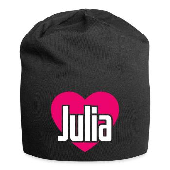 J’aime Julia Coeur rose J’aime Julia - Bonnet en jersey - noir - Devant