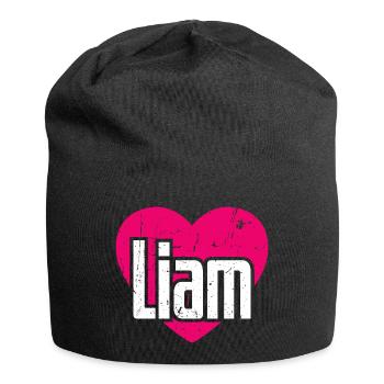 J’aime Liam Coeur rose J’aime Liam - Bonnet en jersey - noir - Devant