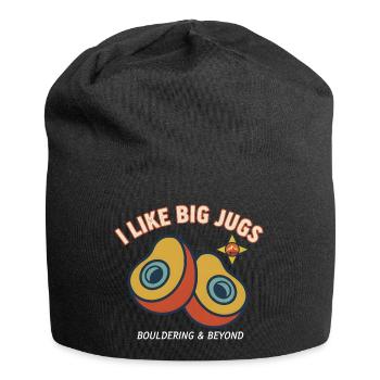 I Like Big Jugs Climbing Bouldering Fun - Jersey Beanie - black - Front