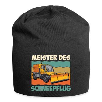 Winter service MASTER OF THE SNOW PLOUGH Fun - Jersey Beanie - black - Front
