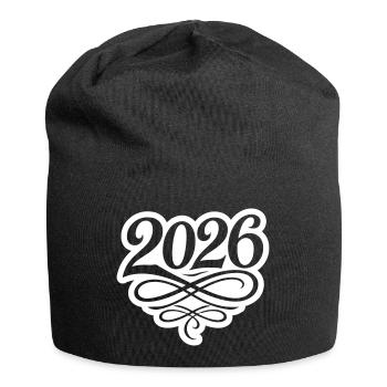 2026 Jahr - Jersey-Beanie - Schwarz - Vorne