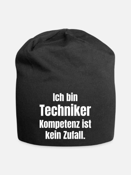 Ich bin Techniker: Kompetenz ist kein Zufall - Jersey-Beanie - Schwarz