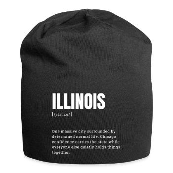 Style Illinois : Chicago confiant - Bonnet en jersey - noir - Devant