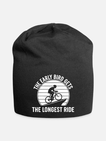 Rennrad Frühaufsteher Early Bird Spruch - Jersey-Beanie - Schwarz
