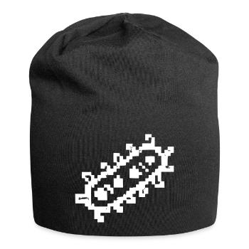 Bakterie Stäbchen Pixel Keim - Jersey-Beanie - Schwarz - Vorne