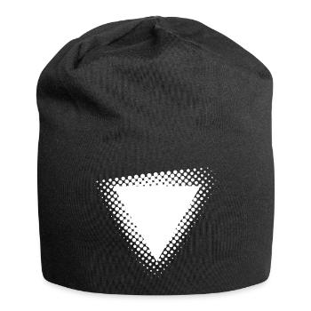 Halftone Triangle Burst - Jersey Beanie - black - Front