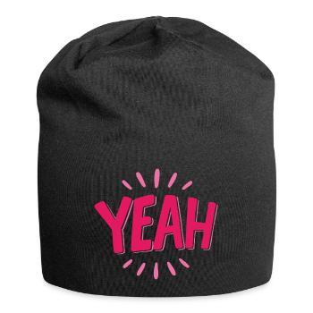 Yeah Pink Schriftzug mit Strahlen - Bonnet en jersey - noir - Devant