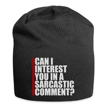 Can I Interest You In A Sarcastic Comment Lustig - Jersey Beanie - black - Front