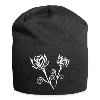 Roses - Jersey Beanie - black - Front