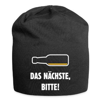 Das Nächste, Bitte! (Bier / Bierchen / NEG 2C) - Jersey-Beanie - Schwarz - Vorne