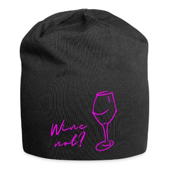 Du vin au lieu de Non, pas de vin, cadeau pour les connaisseurs ! - Bonnet en jersey - noir - Devant