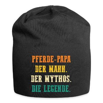 Reiten Papa Vater Pferdeliebhaber Reiterhof Pferde - Jersey-Beanie - Schwarz - Vorne