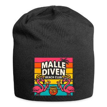 Malle Diven Beach Club Flamingo Mallorca Party - Jersey Beanie - black - Front