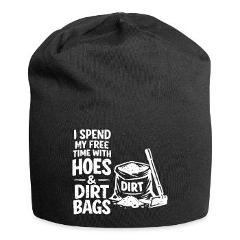 I spend my free time with hoes and dirt bags - Jersey-Beanie - Schwarz - Vorne
