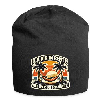 Rentner am Strand: Humor im Job - Jersey-Beanie - Schwarz - Vorne