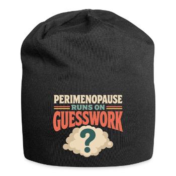 Cadeau de la quarantaine de la périménopause, brouillard cérébral, ménopause - Bonnet en jersey - noir - Devant