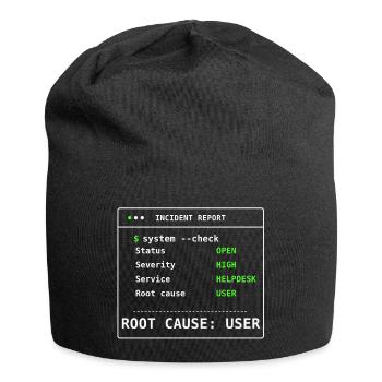 Cadeau humoristique IT Report Report d’incident de vérification système - Bonnet en jersey - noir - Devant