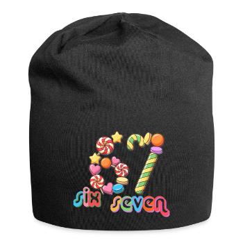 67 meme Candy Carousel Whimsy - Jersey Beanie - black - Front