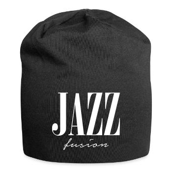 Jazz Fusion Typography Logo - Jersey Beanie - black - Front