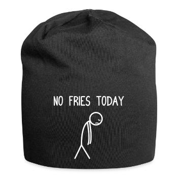 No fries today Fritten Pommes French fries - Jersey Beanie - black - Front