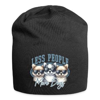 Dog Saying - Jersey Beanie - black - Front