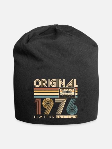 Original 1976 Jahrgang Vintage Geburtstag Geschenk - Jersey-Beanie - Schwarz