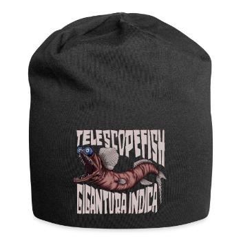 Tiefsee Monster - Teleskopfisch - Jersey-Beanie - Schwarz - Vorne