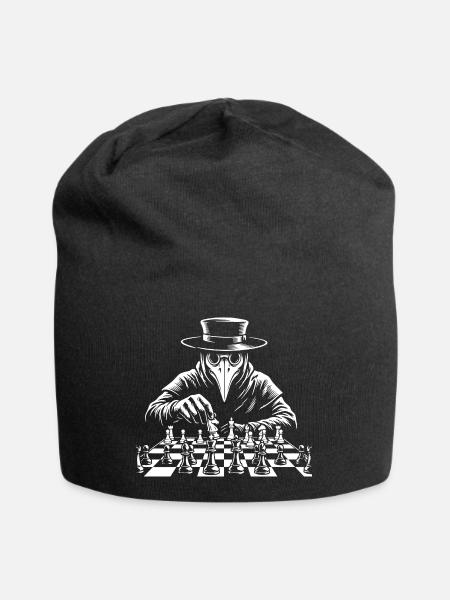 Pestdoktor Schach-Gambit - Jersey-Beanie - Schwarz