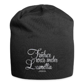 Früher war mehr Lametta - Jersey-Beanie - Schwarz - Vorne