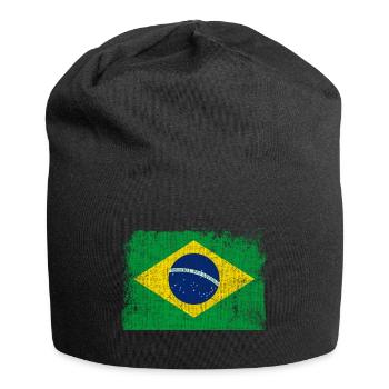 Drapeau Brésil Vintage Flag Rio de Janeiro Idée - Bonnet en jersey - noir - Devant