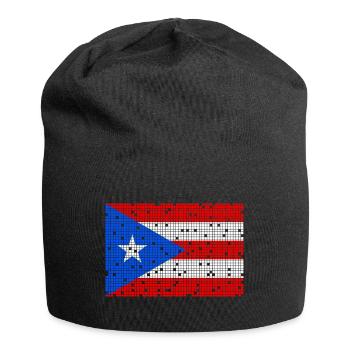 8bit Puerto Rico - Jersey-Beanie - Schwarz - Vorne
