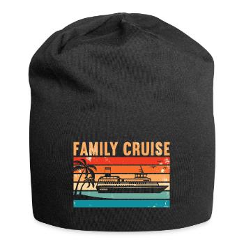 Familien Kreuzfahrt - Jersey-Beanie - Schwarz - Vorne