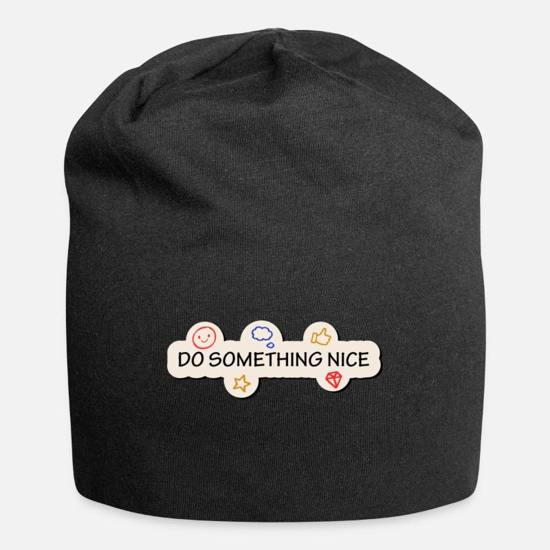 Faites quelque chose de gentil - Bonnet en jersey - noir