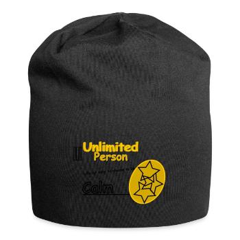 Life ist easy to choose to be Calm - Jersey-Beanie - Schwarz - Vorne