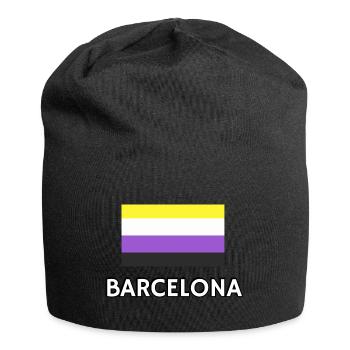 Non binary Pride Flag Barcelona - Jersey Beanie - black - Front