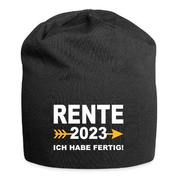 Rente 2023 Ruhestand 2023 Abschiedsfeier Rentner - Jersey-Beanie - Schwarz - Vorne