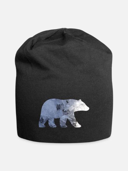 Eisbär (b) - Jersey-Beanie - Schwarz