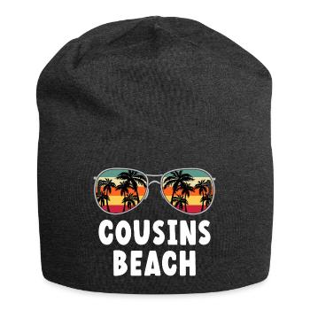 Plage de Cousins - Bonnet en jersey - charbon - Devant
