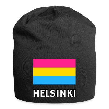 Pan Pride Flag Helsinki - Jersey Beanie - black - Front