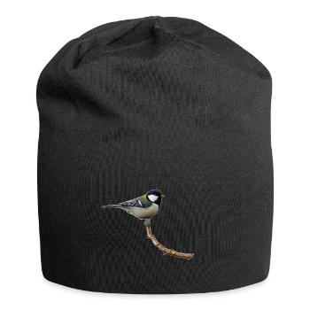 Kohlmeise - Jersey-Beanie - Schwarz - Vorne
