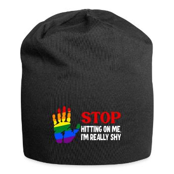 Arrêtez de me draguer, je suis timide - Bonnet en jersey - noir - Devant