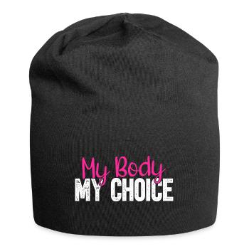 Mon corps, ma décision - Bonnet en jersey - noir - Devant